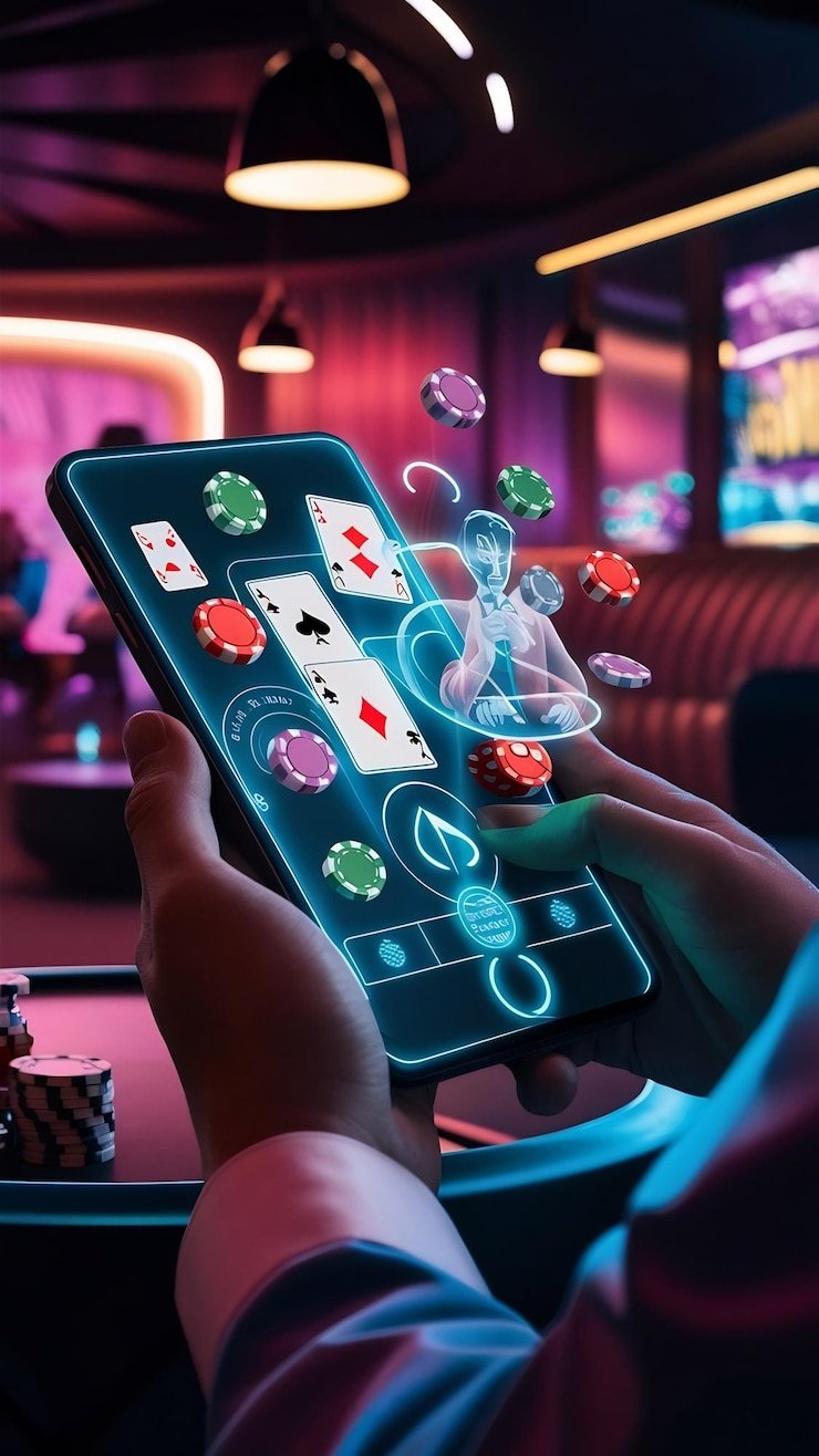 Mobile sports betting in Manila with street view background